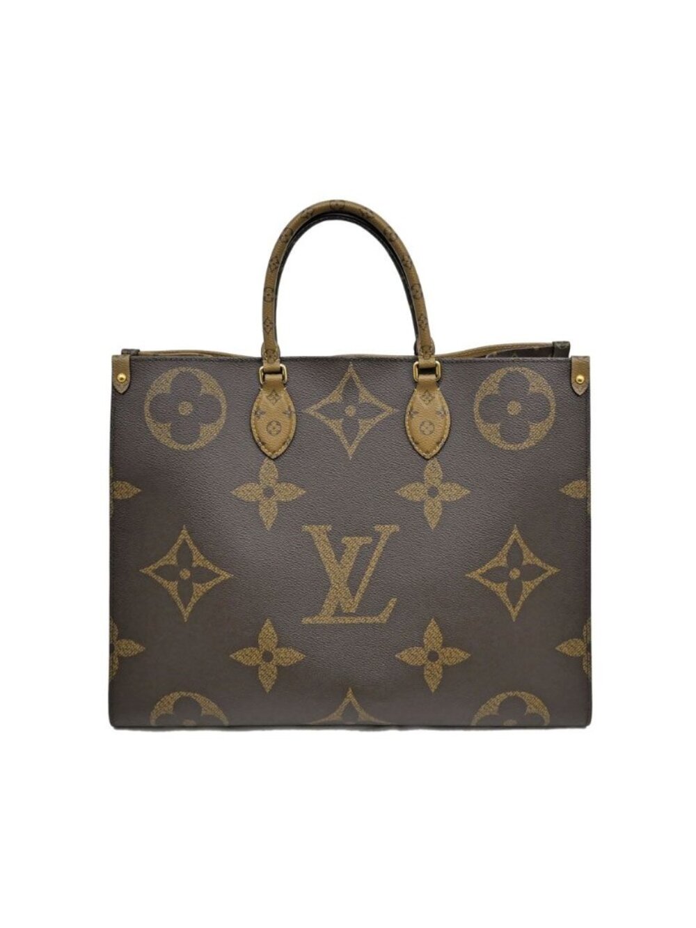Louis Vuitton On The Go GM Shoulder Bag Brown Monogram 2-Way Reverse